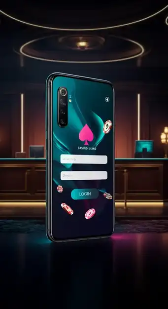 Interface de connexion sécurisée Europe Fortune Casino, montrant des champs d'identifiants et un bouton de connexion avec un arrière-plan élégant du casino.